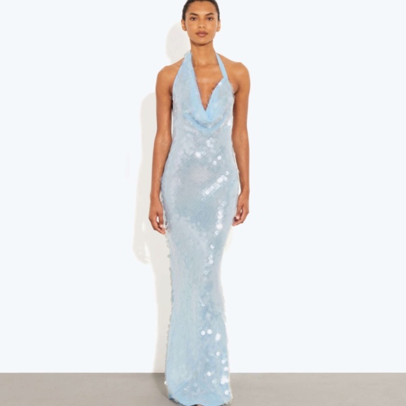 Rat & Boa Light Blue Backless Dress - Picture 1 of 3